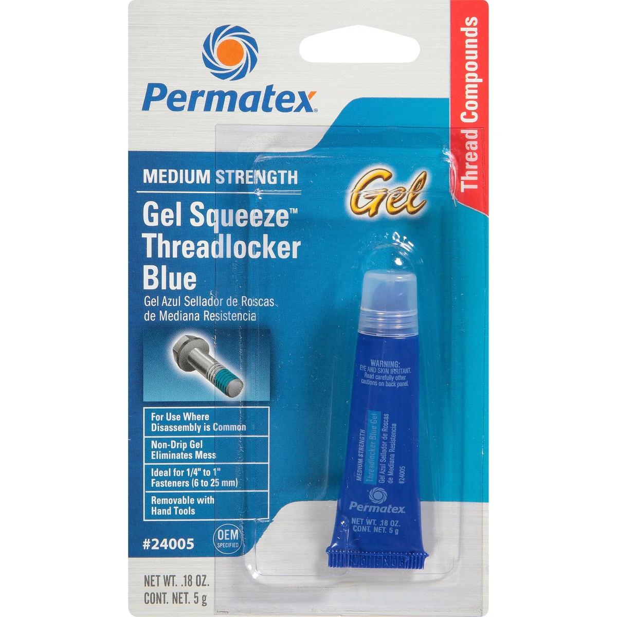 PERMATEX 24005 Gel Threadlocker - High-Performance Chemical for Powersports Applications