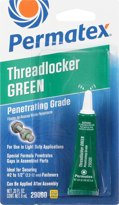 PERMATEX 29000 Green Medium Strength Penetrating Threadlocker - Chemicals for Powersports