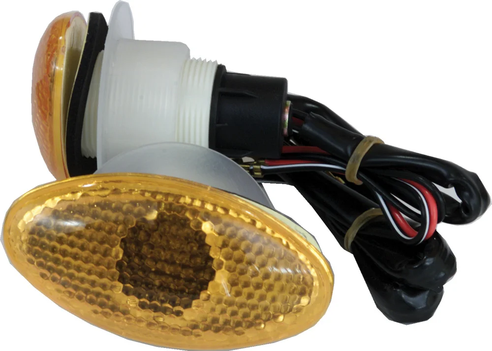 FIRE POWER Cat Eye Side Marker Light Kit - Amber LED Illumination for Powersports Vehicles