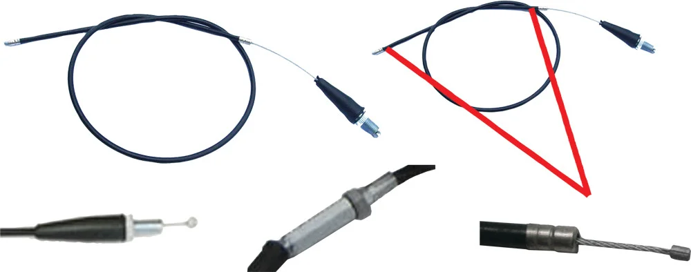 MOGO PARTS T4-395 Throttle Cable - Durable Hydraulic Control Line for Powersports Vehicles