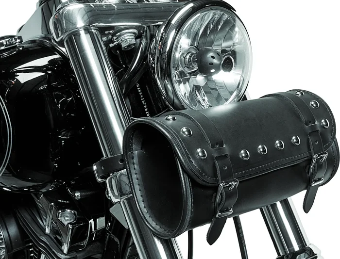 WILLIE & MAX 8064A Genuine Leather Fork Bag - Durable USA-Made Luggage for Riders