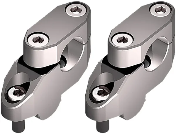 ZETA Bar Riser Offset Kit - 20mm Back Offset for 7/8" Bar Diameter - Mounts/Brackets