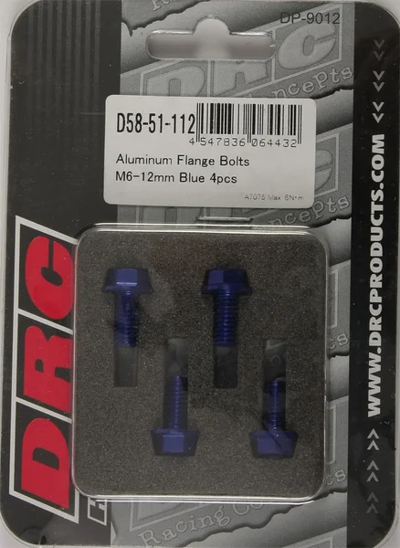 DRC D58-51-112 Aluminum Flange Bolt - Durable Hardware for Powersports Applications