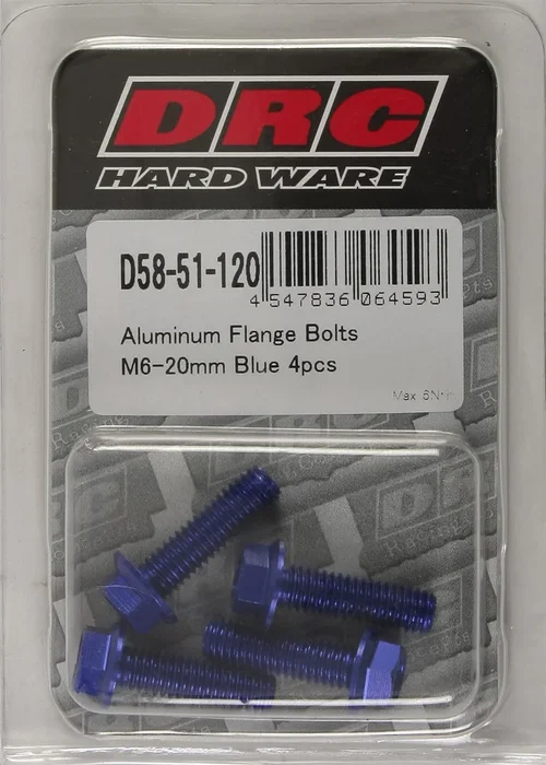 DRC D58-51-120 Aluminum Flange Bolt - Durable Hardware for Powersports Equipment