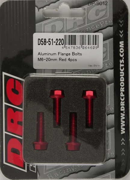 DRC D58-51-220 High-Strength Aluminum Flange Bolt - Durable Hardware for Powersports