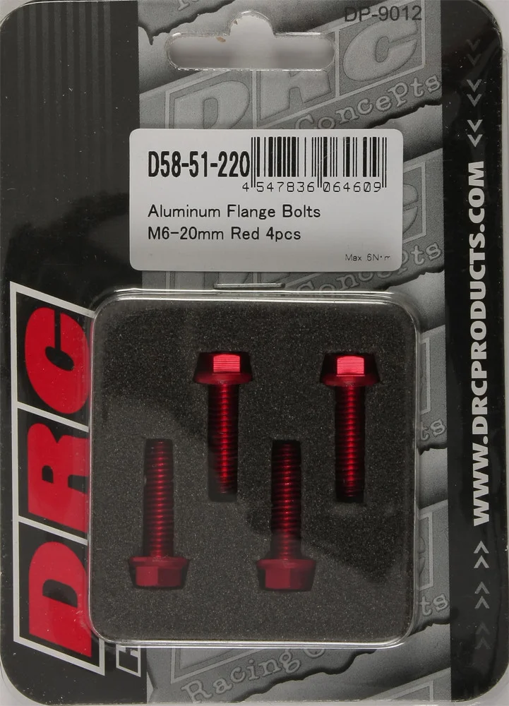 DRC D58-51-220 High-Strength Aluminum Flange Bolt - Durable Hardware for Powersports