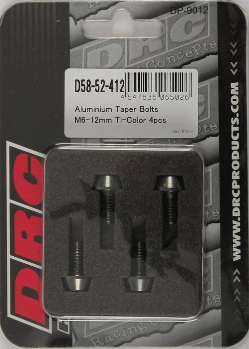 DRC D58-52-412 Aluminum Taper Bolt - Durable Fastener for Powersports Equipment