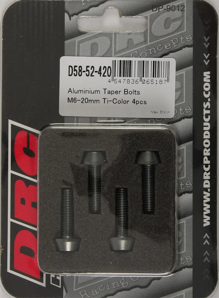 DRC D58-52-420 Aluminum Taper Bolt - Durable Hardware for Powersports Equipment