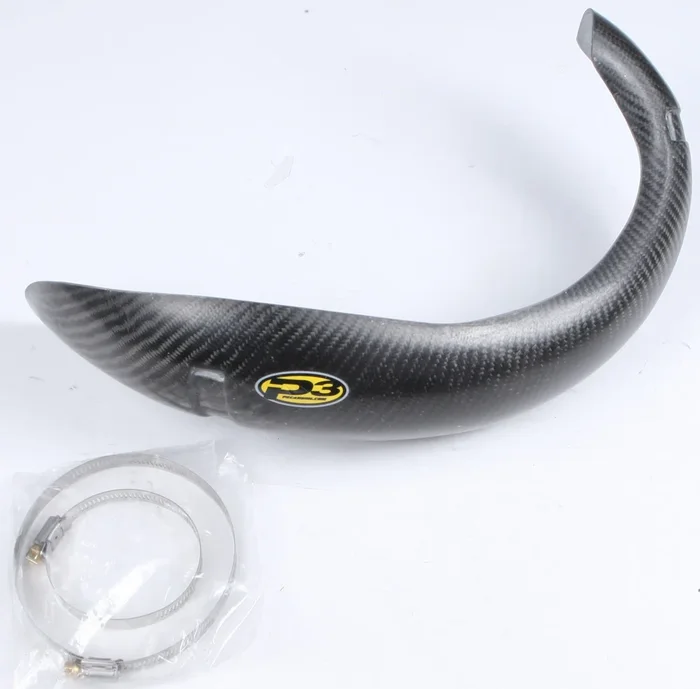 P3 Carbon Fiber Exhaust Pipe Guard - Durable Protection for Powersports Vehicles