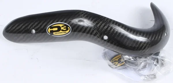 P3 Carbon Fiber Header Heat Shield - 4-Stroke Exhaust Pipe Guard for Off-Road Bikes