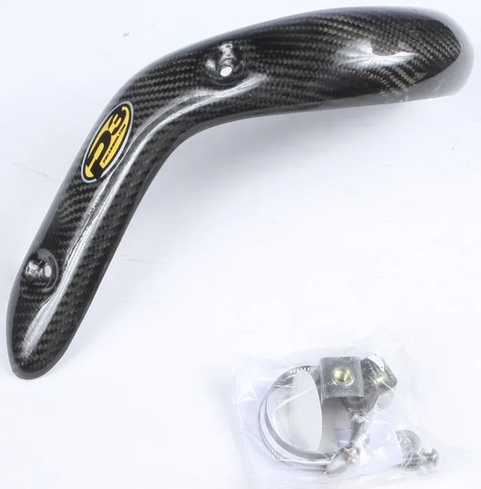 P3 Carbon Fiber Header Heat Shield - 4-Stroke Exhaust Pipe Guard with Racing Look