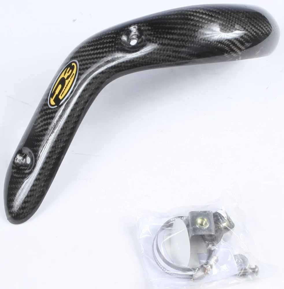 P3 Carbon Fiber Header Heat Shield - 4-Stroke Exhaust Pipe Guard with Racing Look