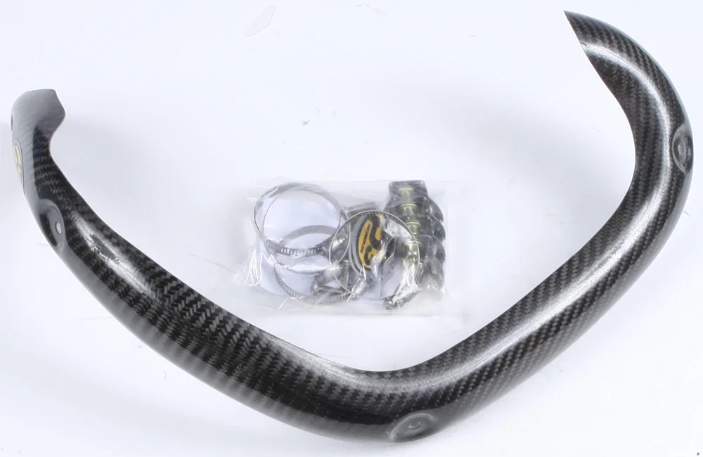 P3 Carbon Fiber Header Heat Shield - 4-Stroke Exhaust Pipe Guard for Off-Road Bikes