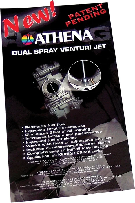 Athena Dual Spray Venturi Jet Kit - High-Performance Fuel System for Powersports Engines