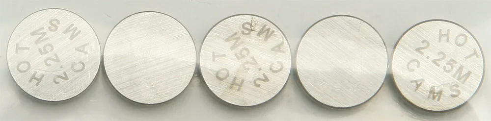 Hot Cams 5PK948225 Shim Package Refills - 1.20mm-3.20mm Chromoly Steel Valve Shims for High-Performance Engines