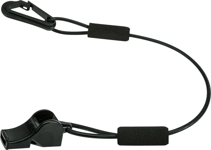 WPS LVW-17 BLK Floating Whistle with Lanyard - Durable Accessory for Powersports Enthusiasts