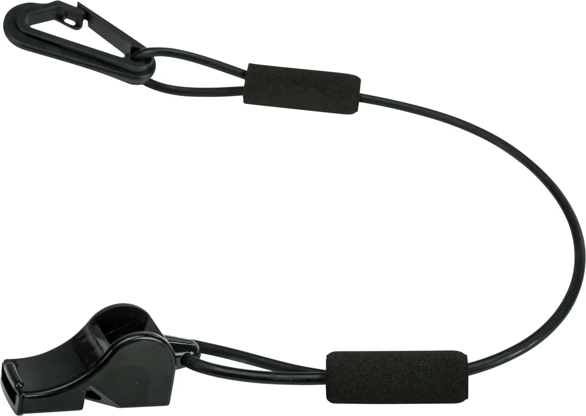 WPS LVW-17 BLK Floating Whistle with Lanyard - Durable Accessory for Powersports Enthusiasts