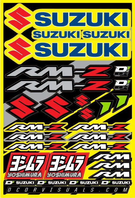 D-COR - 40-40-100 - Suzuki Decal Sheet
