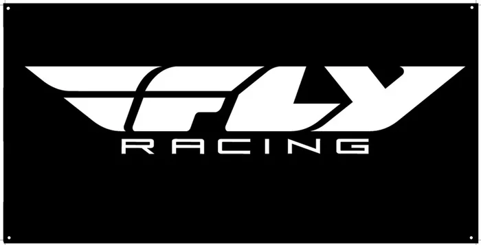FLY RACING - NEW F-RACE BLACK 3X6 - Logo Banner