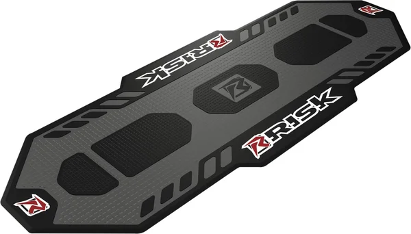 RISK RACING 72x28 Pit Mat - Durable Black/Grey Mat with Carry Bag for Racing Gear Protection