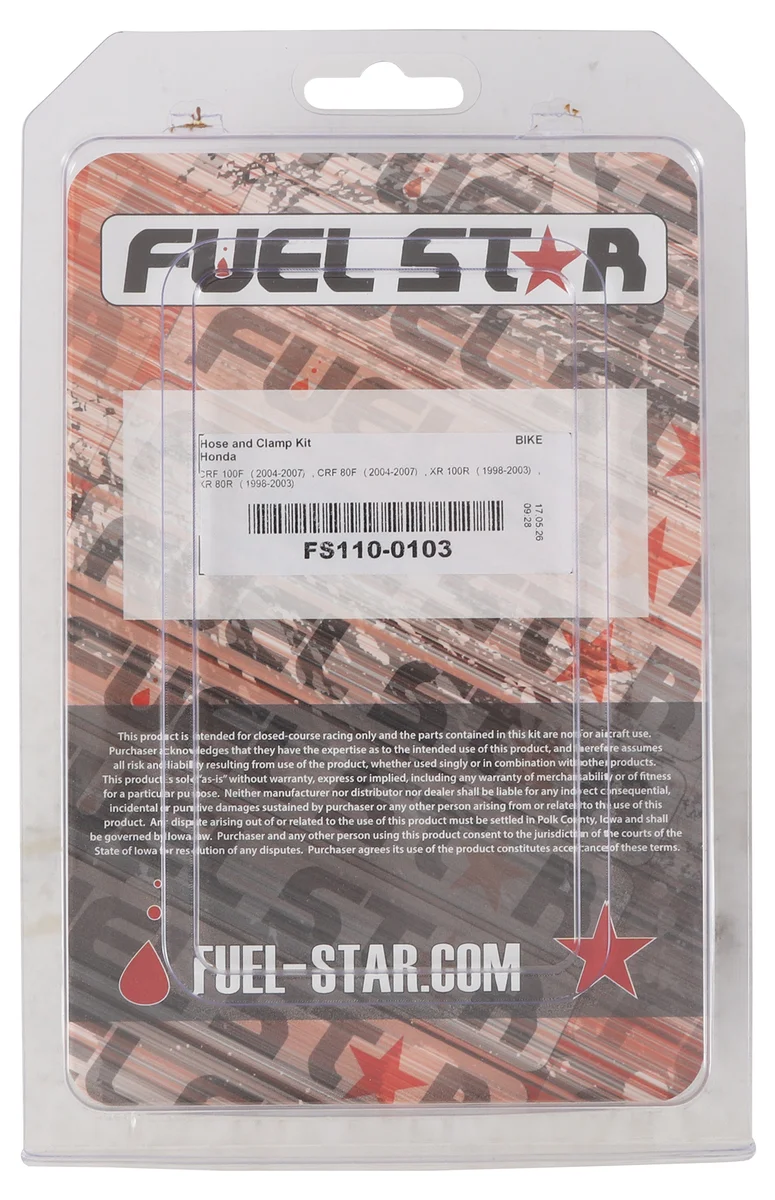 ALL BALLS - FS110-0103 - Fuel Hose and Clamp Kit