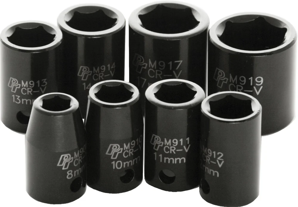 PERFORMANCE TOOL - M589DB - 3/8" Metric Impact Socket Set
