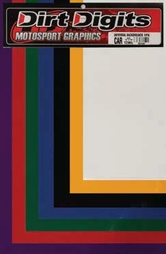 DIRT DIGITS Green Number Plate Decal - Universal Fit for Dirt Bikes