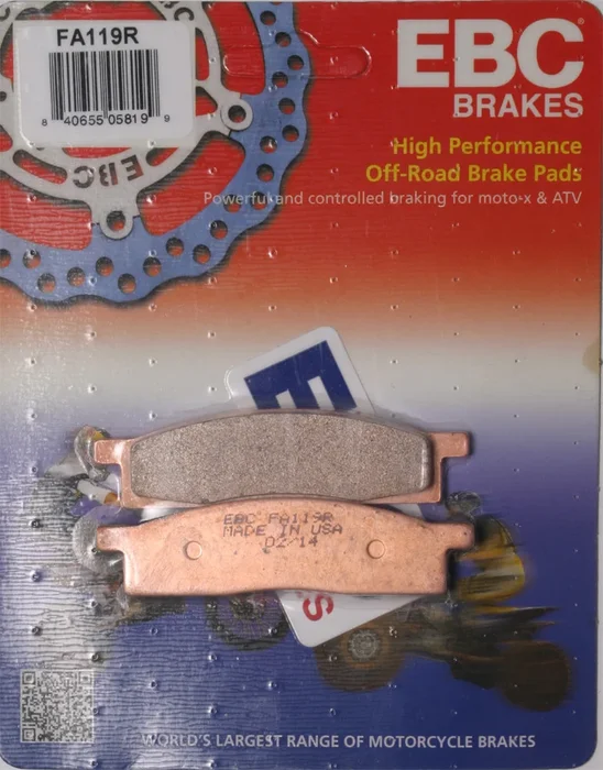 EBC FA119R Standard Brake Pads - High-Performance Motorcycle Brake Pads