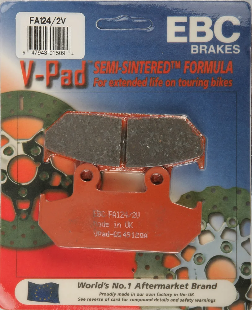 EBC FA124/2V Semi-Sintered Brake Pads - High-Performance Brakes for Street & Dirt Bikes