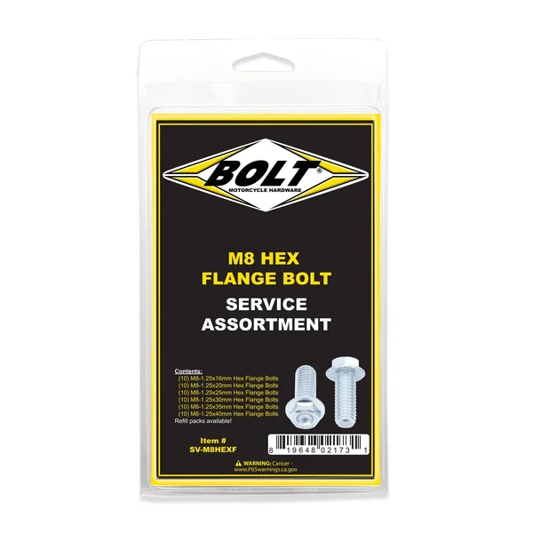 BOLT - SV-M8HEXF - M8 10mm Hex Flange Bolts