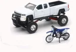 NEW-RAY 1:43 Scale Replica Truck with Yamaha Dirt Bike - Race Ready Accessory