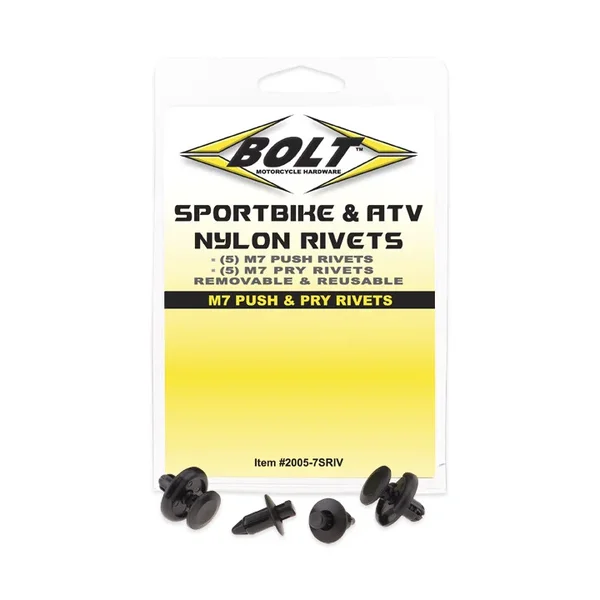 BOLT 2005-7SRIV ATV Nylon Rivet Kit - Durable Hardware for Off-Road Vehicles