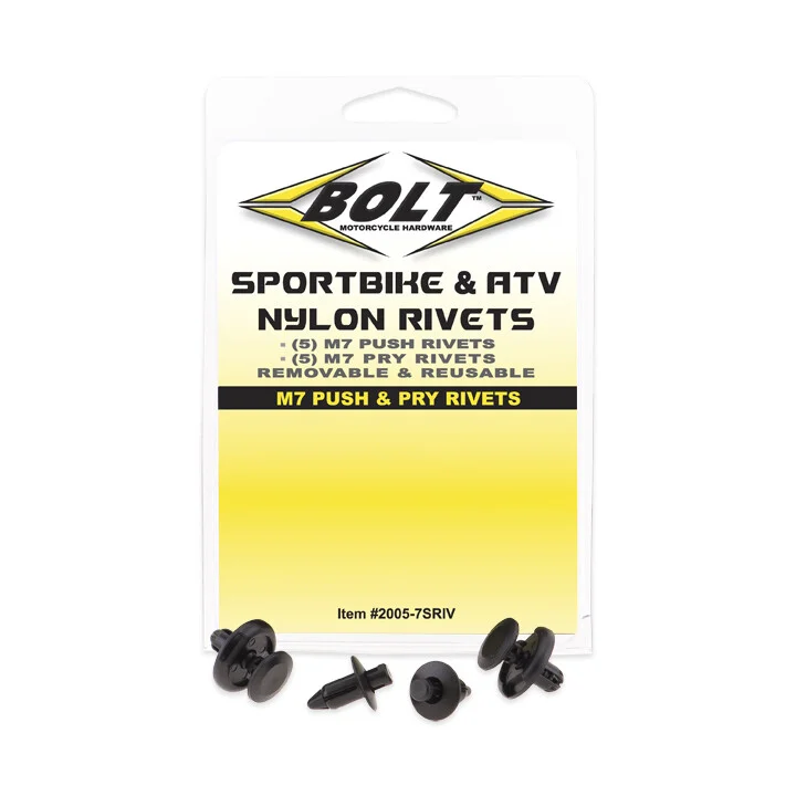 BOLT 2005-7SRIV ATV Nylon Rivet Kit - Durable Hardware for Off-Road Vehicles