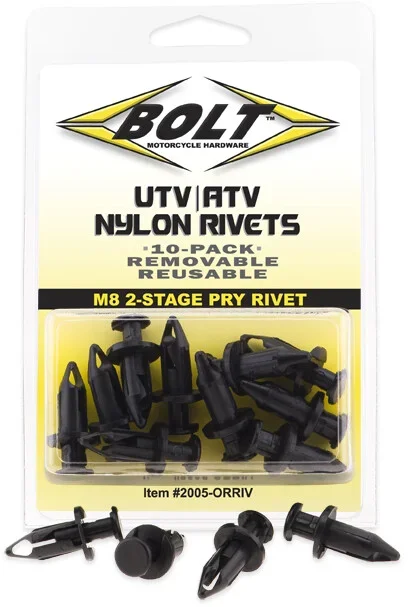 BOLT 2005-0RRIV ATV Nylon Rivet Kit - Durable Fastening Solution for Off-Road Vehicles