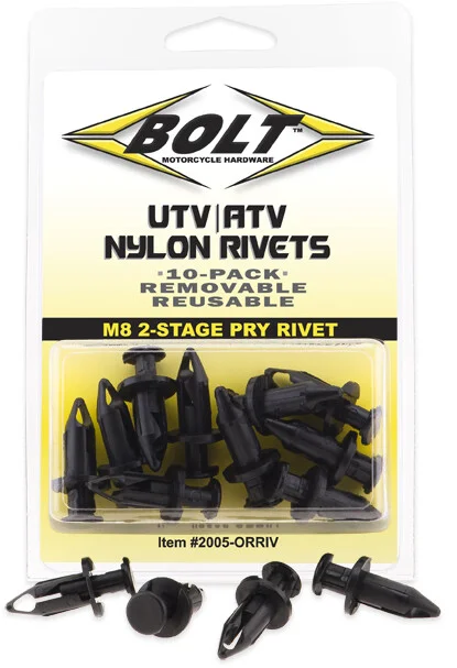 BOLT 2005-0RRIV ATV Nylon Rivet Kit - Durable Fastening Solution for Off-Road Vehicles