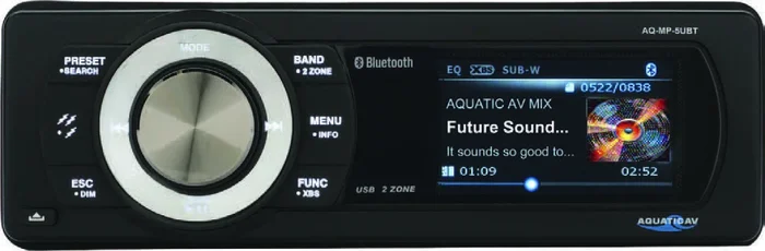 AQUATIC AV - AQ-MP-5UBT-S - Harley Bluetooth Radio