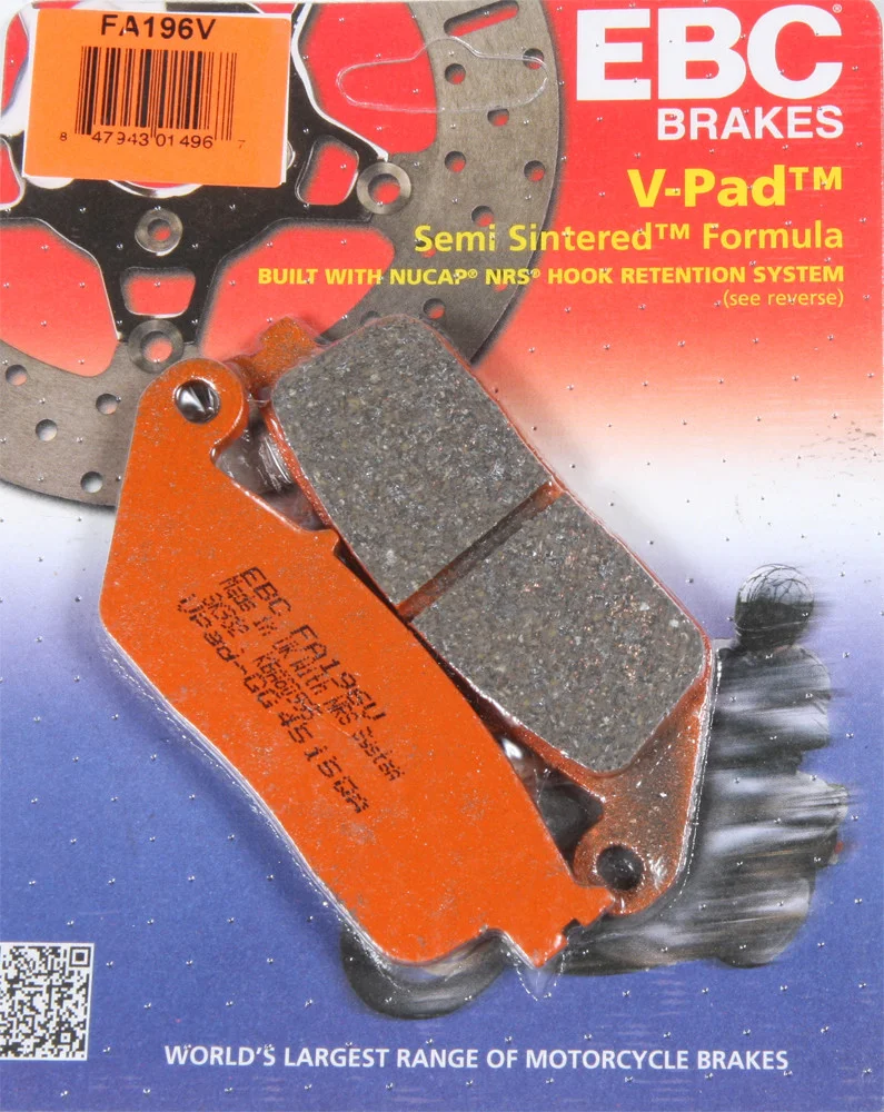 EBC Brakes FA196V V-Series Semi-Sintered Brake Pads for Enhanced Performance & Durability