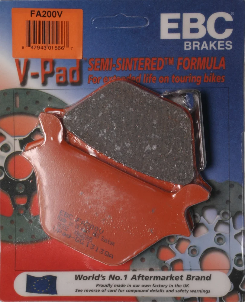 EBC FA200V Semi-Sintered Brake Pads - High-Performance Brakes for Street & Dirt Bikes