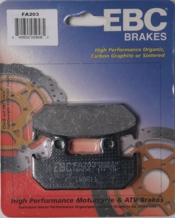 EBC FA203 Standard Brake Pads - High-Performance Motorcycle Brake Pads for Enhanced Stopping Power