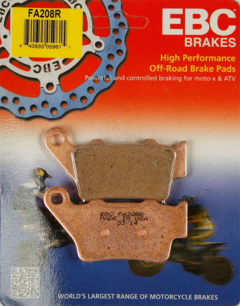 EBC FA208R Standard Brake Pads - High-Performance Motorcycle Brake Pads
