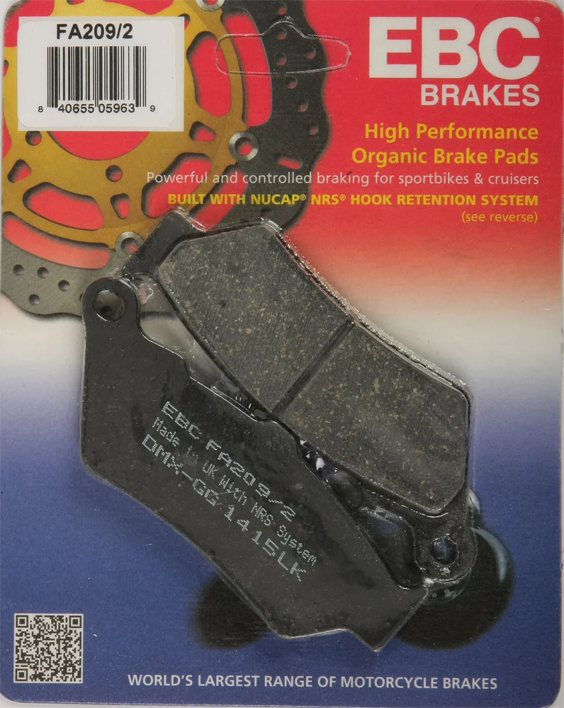 EBC FA209/2 Standard Brake Pads - High-Performance Motorcycle Brake Pads