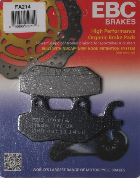 EBC FA214 Standard Brake Pads - High-Performance Motorcycle Brake Pads for Enhanced Stopping Power