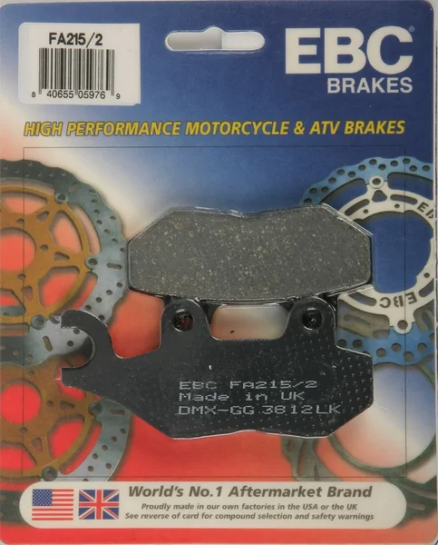 EBC FA215/2 Standard Brake Pads - High-Performance Motorcycle Brake Pads
