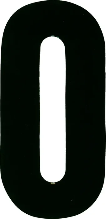 DIRT DIGITS XT43B-0 Extreme Digit Stick-on Numbers - Competition-Approved Motorcycle/ATV Decals