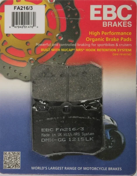 EBC FA216/3 Standard Brake Pads - High-Performance Motorcycle Brake Pads