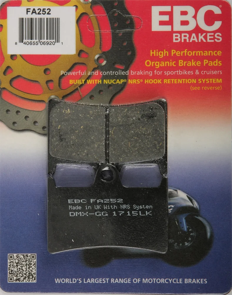 EBC FA252 Standard Brake Pads - High-Performance Motorcycle Brake Pads