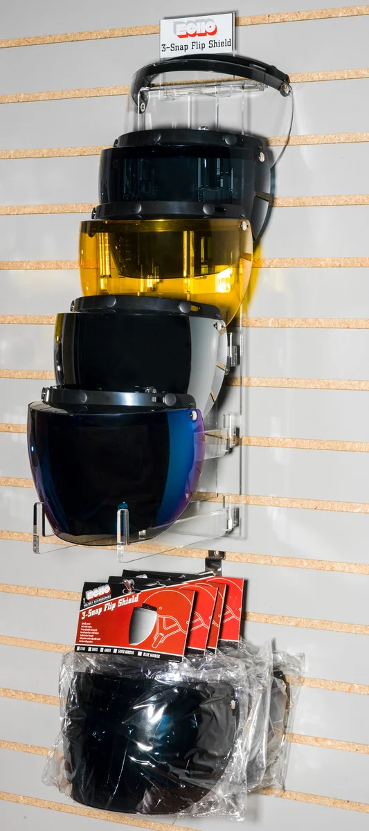 ECHO 3-Snap Shield w/Display - Durable Helmet Accessory for Riders