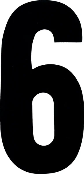 DIRT DIGITS XT63B-6 Extreme Digit Stick-on Numbers - Competition-Approved Graphics/Decals for Powersports