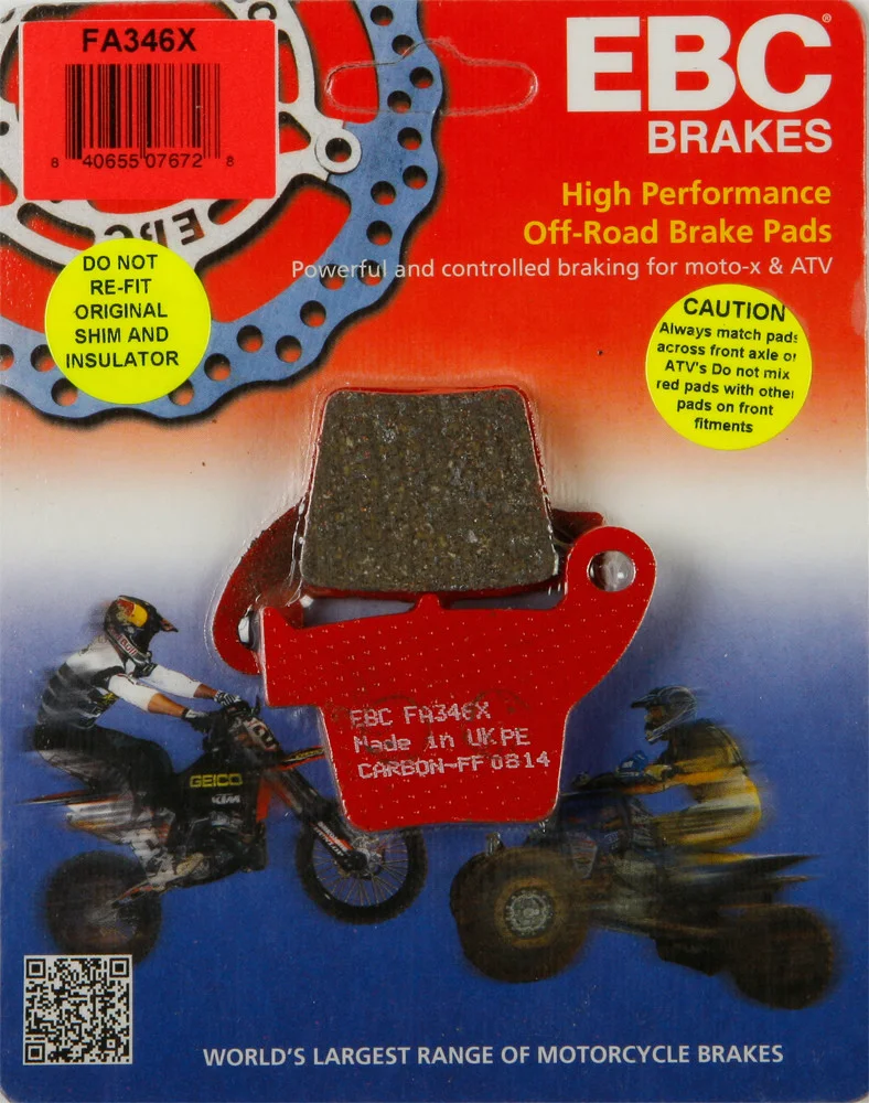 EBC FA346X Standard Brake Pads - High-Performance Motorcycle Brake Pads