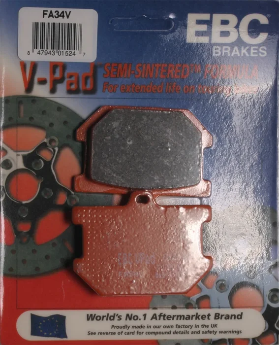 EBC FA34V Semi-Sintered Brake Pads - High-Performance Brakes for Street & Dirt Bikes